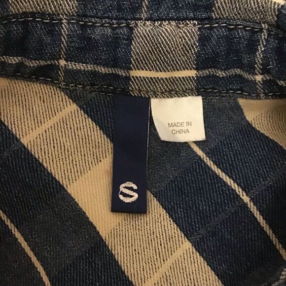 Divided by H&M Blue Plaid Shirt S - Picture 7 of 9
